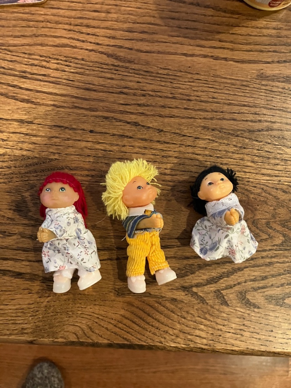 Vintage set of 3 mini Cabbage Patch Kids clip on hugger dolls 1980’s